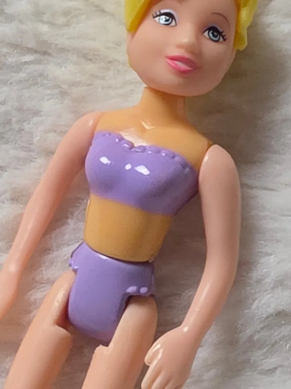 Vintage 2002 Polly Pocket Beach Style SUV Mattel Nude Mini Doll Toy